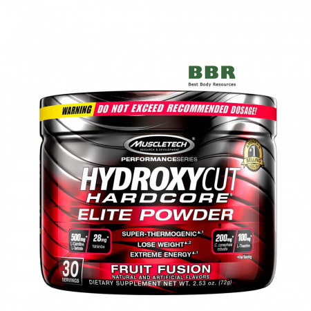 Hydroxycut Hardcore Elite Powder 30 Servings, MuscleTech