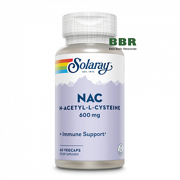 NAC N-Acetyl-L-Cysteine 600mg 60 Veg Caps, Solaray