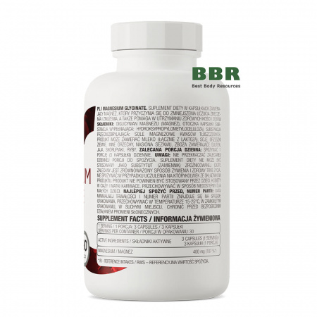 Magnesium Glycinate 400mg 90 Caps, OstroVit