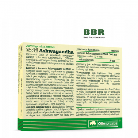 Gold Ashwagandha 300 30 Caps, Olimp