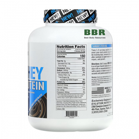 100% Whey Protein 2.27kg, EVL