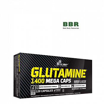 L-Glutamine 1400mg Mega Caps 120 Caps, Olimp