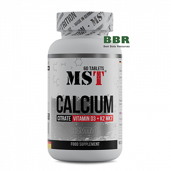 Calcium Citrate Vitamin D3 K2 MK7 60 Tabs, MST