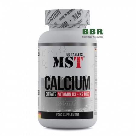 Calcium Citrate Vitamin D3 K2 MK7 60 Tabs, MST