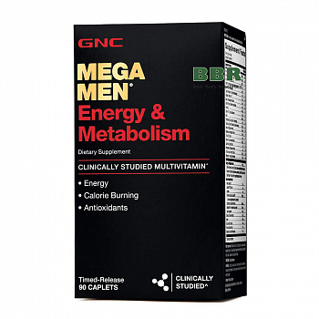 Mega Men Energy & Metabolism 90 Tabs, GNC