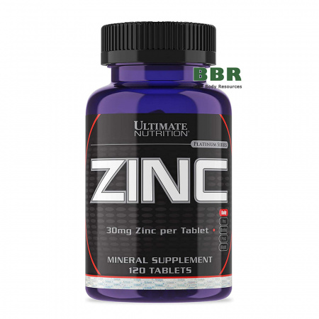 Zinc 30mg 120 Tabs, Ultimate Nutrition