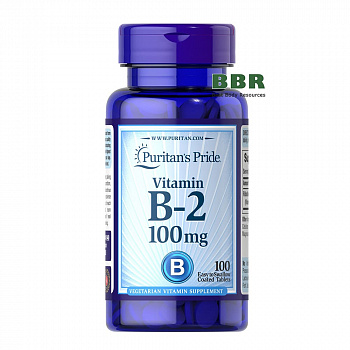 Vitamin B-2 100mg 100 Tabs, Puritans Pride