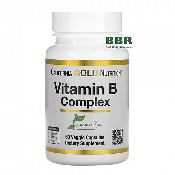 Vitamin B Complex 60 Veg Caps, California GOLD Nutrition