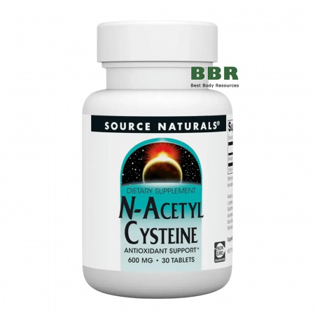 N-Acetyl Cysteine 600mg 30 Tabs, Source Naturals