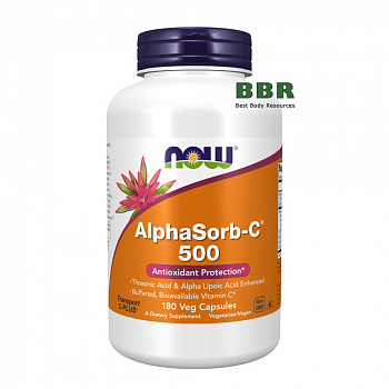 AlphaSorb-C 500 180 Veg Caps, NOW Foods