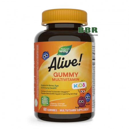 Alive Kids Gummy Multivitamin 60 Gummies, Nature's Way