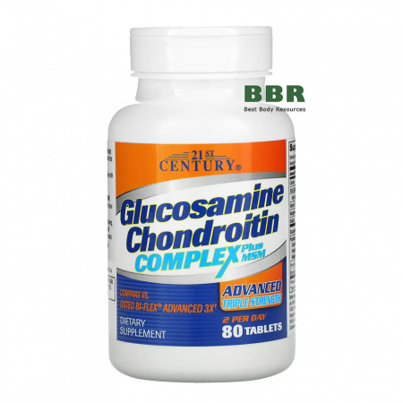 Glucosamine Chondroitin Complex plus MSM 80tab, 21st Century