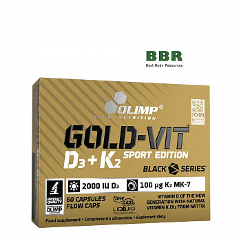 Gold Vit D3 plus K2 MK7 60 Caps, Olimp