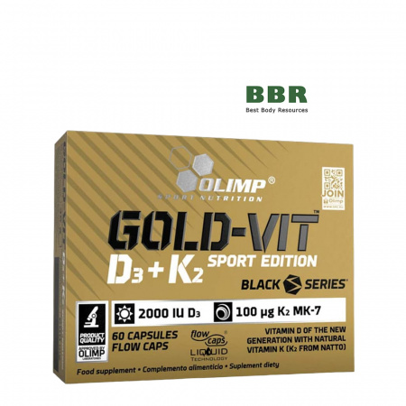 Gold Vit D3 plus K2 MK7 60 Caps, Olimp