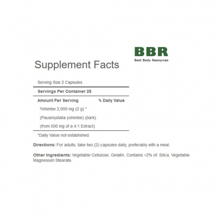Yohimbe 2000 50 caps, Puritans Pride
