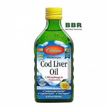 Cod Liver Oil 1100mg 250ml, Carlson