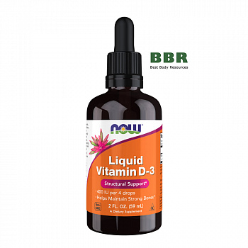 Liquid Vitamin D3 59ml, NOW Foods