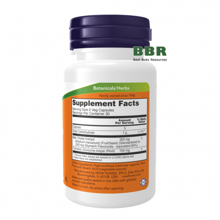 Milk Thistle Extract 150mg Silymarin 120mg 60 Veg Caps, NOW Foods