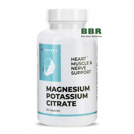 Magnesium Potassium Citrate 90 Caps, Progress Nutrition