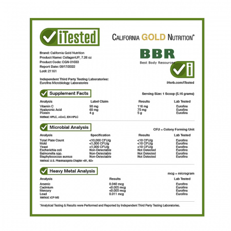 CollagenUP 206g, California GOLD Nutrition