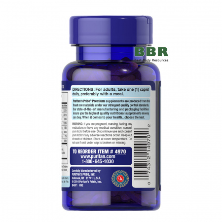 Mega B-50 B-Complex Vitamin 60 Tabs, Puritans Pride