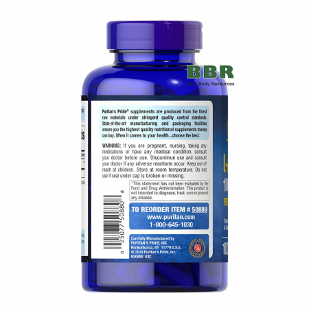 L-Arginine 1000mg Free Form 100 Caps, Puritans Pride L-Arginine 1000mg Free Form 100 Caps, Puritans Pride