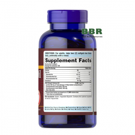 Salmon Oil 1000mg 240 Softgels, Puritans Pride