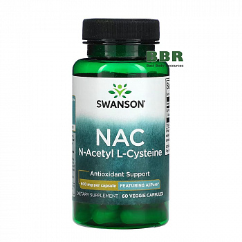 N-Acetyl L-Cysteine 600mg 60 Veg Caps, Swanson