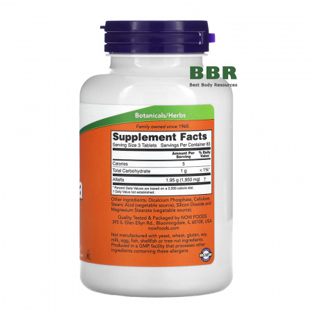 Alfalfa 650 250 Tabs, NOW Foods