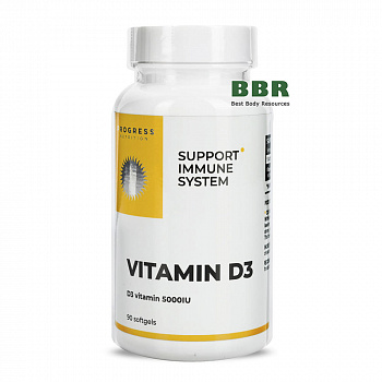 Vitamin D3 5000iu 90 Softgels, Progress Nutrition