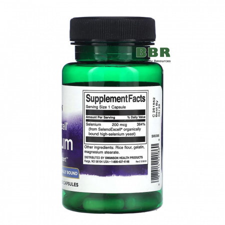 Selenium 200mcg 60 Caps, Swanson