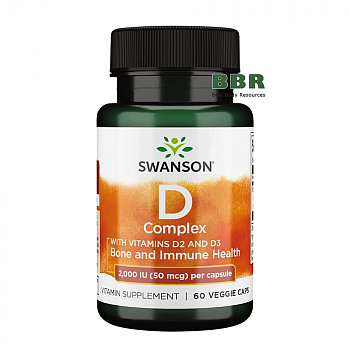 Vitamin D2 and D3 Complex 2000iu 60 Veg Caps, Swanson