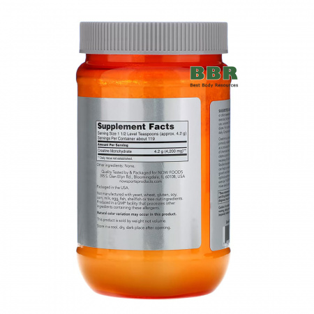 Creatine Monohydrate 500g, NOW Foods