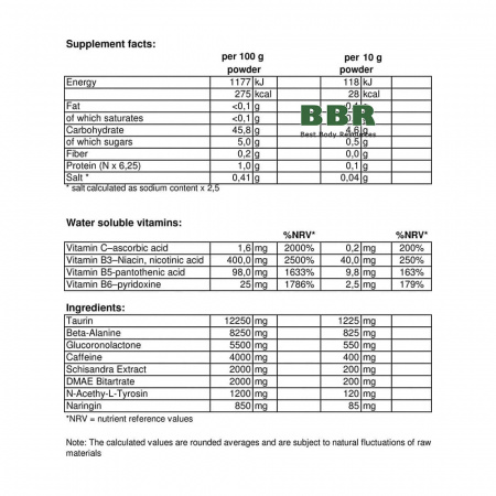 Black Widow Pre-Workout 300g, Spider Labz