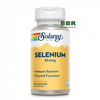 Selenium 50mcg 100 Caps, Solaray