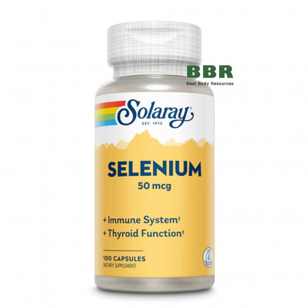 Selenium 50mcg 100 Caps, Solaray