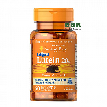 Lutein 20mg with Zeaxanthin 60 Softgels, Puritans Pride