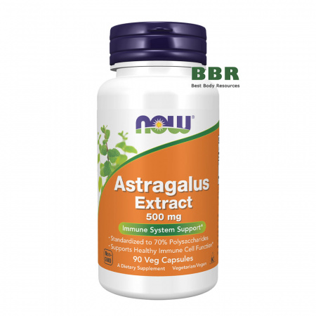 Astragalus Extract 500mg 90 Veg Caps, NOW Foods