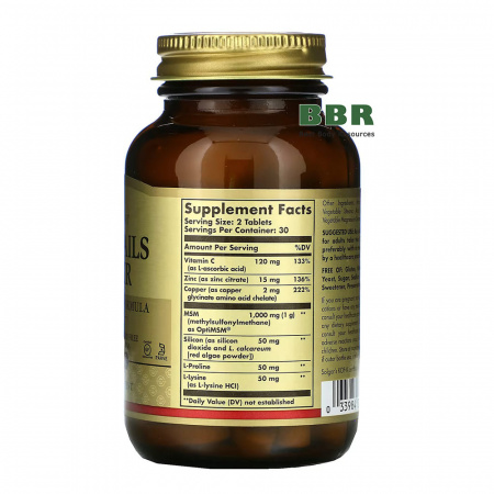 Skin, Nails & Hair, Advanced MSM Formula 60 Tabs, Solgar