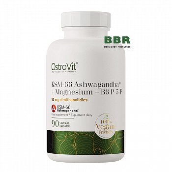 KSM-66 Ashwagandha + Magnesium + B6 P-5-P 90 Caps, OstroVit