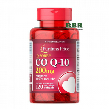 Q-SORB Co Q10 200mg 120 Softgels, Puritans Pride