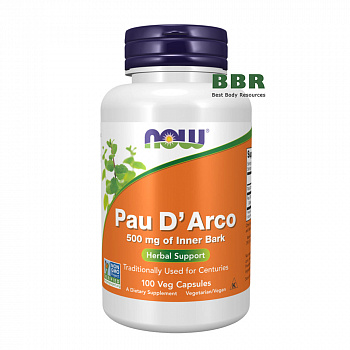 Pau D'Arco 500mg 100 Veg Caps, NOW Foods