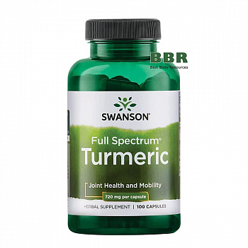 Turmeric 720mg 100 Caps, Swanson