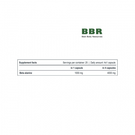 Beta Alanine 1000mg 100 Caps, Progress Nutrition
