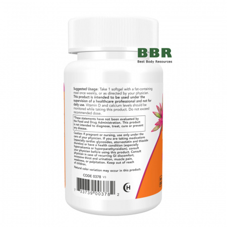 Vitamin D-3 50000iu 50 Softgels, NOW Foods