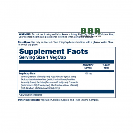 Sleep Blend SP-17 100 Veg Caps, Solaray
