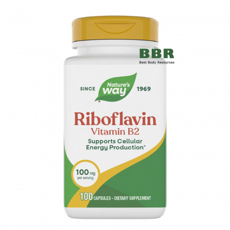 Vitamin B2 Riboflavin 100mg 100 Caps, Nature's Way