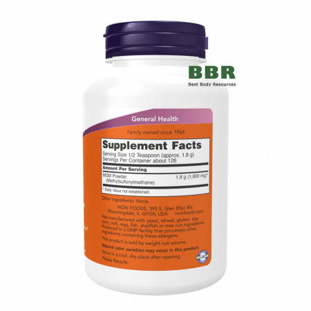 MSM Powder 227g, NOW Foods