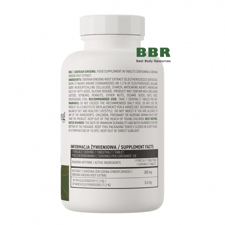 Siberian Ginseng 120 Tabs, OstroVit Siberian Ginseng 120 Tabs, OstroVit