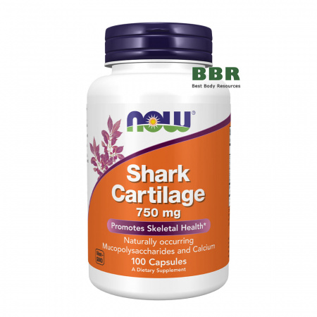Shark Cartilage 750mg 100 Caps, NOW Foods